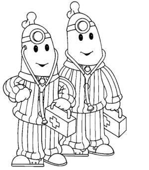 Pijamalı Muz boyama sayfası,  coloring page, Doktorlar Pijamalı Muz, 