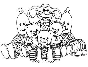 Pijamalı Muz boyama sayfası,  coloring page, Pijamalı Muz Ve Arkadaşları, 