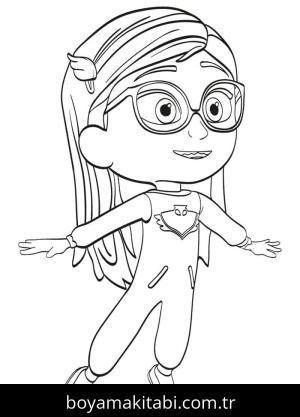 Pijamaskeliler boyama sayfası – kolay boyama, eğitici aktivite