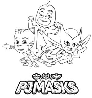 Pijamaskeliler boyama sayfası,  coloring page, Pijamaskeliler Yazdırılabilir, 