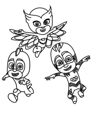 Pijamaskeliler boyama sayfası,  coloring page, Mükemmel pijamaskeliler, 