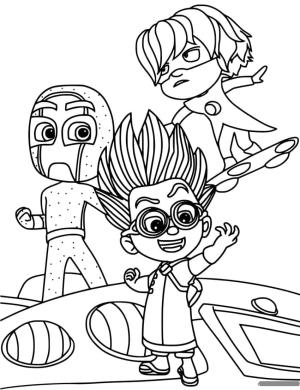 Pijamaskeliler boyama sayfası,  coloring page, Kötü Pijama Maskesi, 