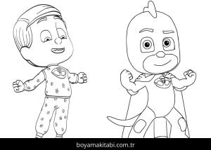 Pijamaskeliler boyama sayfası – sanatsal çalışma, çocuklar için