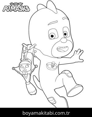 Pijamaskeliler boyama sayfası – boyama etkinliği, çocuk aktivitesi