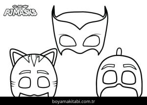 Pijamaskeliler boyama sayfası – boyama çalışması, yaratıcılığı geliştirir