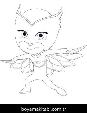 Pijamaskeliler boyama sayfası – keyifli zaman, renkli çizimler