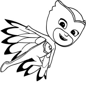 Pijamaskeliler boyama sayfası,  coloring page, Owlette Uçan, 