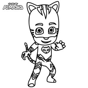 Pijamaskeliler boyama sayfası,  coloring page, Pijamaskeliler Kedi çocuk, 