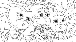 Pijamaskeliler boyama sayfası,  coloring page, maske pijama fotoğrafı, 