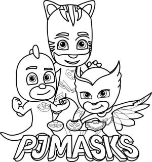 Pijamaskeliler boyama sayfası,  coloring page, Pijamaskeliler Takımı, 