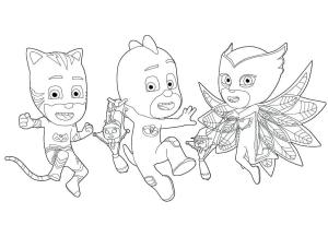 Pijamaskeliler boyama sayfası,  coloring page, Karakte pijamaskeliler, 