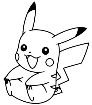 Pikachu boyama sayfası,  coloring page, Pikachu Şirin, 