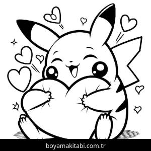 Pikachu boyama sayfası – kolay boyama, eğitici aktivite