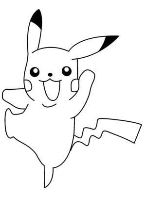 Pikachu boyama sayfası,  coloring page, Mutlu Pikachu Yazdırılabilir, 