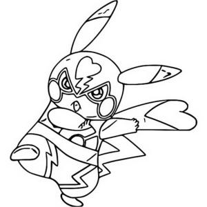 Pikachu boyama sayfası,  coloring page, Süper kahraman pikachu, 