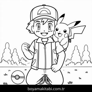 Pikachu boyama sayfası – PDF indir, sevimli karakter
