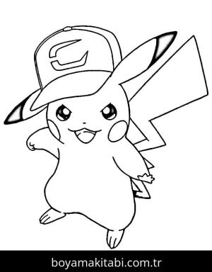 Pikachu boyama sayfası – çocuk aktivitesi, PDF indir
