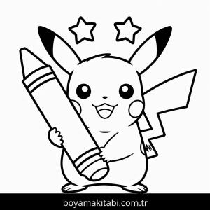 Pikachu boyama sayfası – boyama etkinliği, çocuk aktivitesi