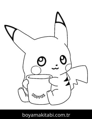 Pikachu boyama sayfası – sevimli karakter, sanatsal çalışma