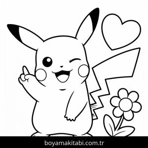 Pikachu boyama sayfası – keyifli zaman, renkli çizimler