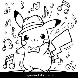 Pikachu boyama sayfası – keyifli zaman, renkli çizimler