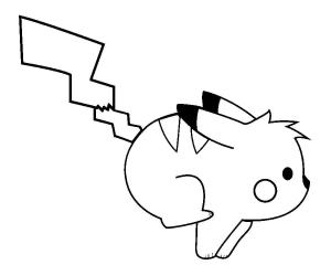 Pikachu boyama sayfası,  coloring page, Yazdırılabilir Sevimli Pikachu, 