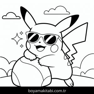 Pikachu boyama sayfası – kolay boyama, eğitici aktivite