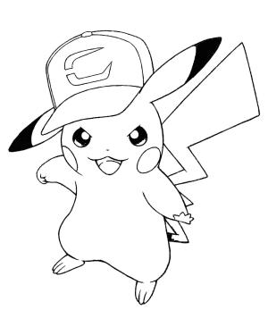 Pikachu boyama sayfası,  coloring page, Havalı Pikaçu, 