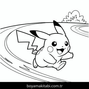Pikachu boyama sayfası – PDF indir, sevimli karakter