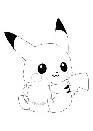 Pikachu boyama sayfası,  coloring page, Bebek Pikaçu, 