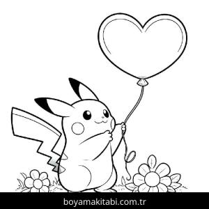 Pikachu boyama sayfası – sevimli karakter, sanatsal çalışma