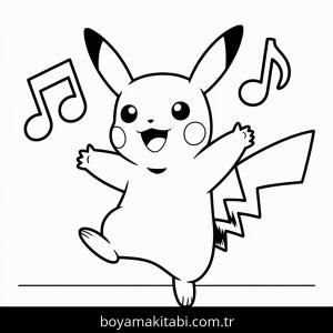 Pikachu boyama sayfası – okul öncesi, evde etkinlik