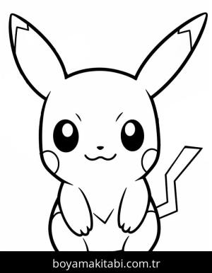 Pikachu boyama sayfası – çocuklar için, çizgi film temalı