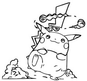 Pikachu boyama sayfası,  coloring page, Muhteşem Pikachu, 