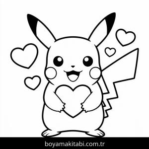 Pikachu boyama sayfası – çocuklar için, çizgi film temalı