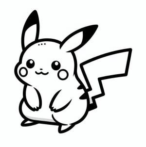 Pikachu boyama sayfası,  coloring page, Şişman Pikachu, 