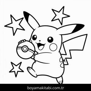 Pikachu boyama sayfası – sanatsal çalışma, çocuklar için