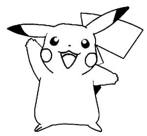 Pikachu boyama sayfası,  coloring page, Dost canlısı Pikachu, 