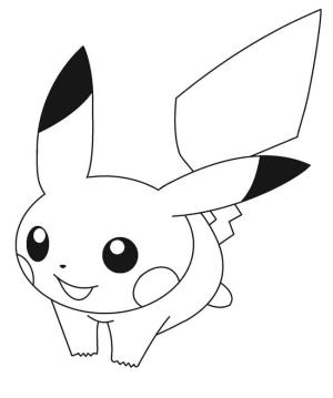 Pikachu boyama sayfası,  coloring page, Küçük Pikachu, 