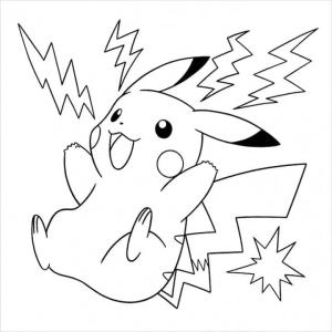 Pikachu boyama sayfası,  coloring page, Muhteşem Pikachu, 