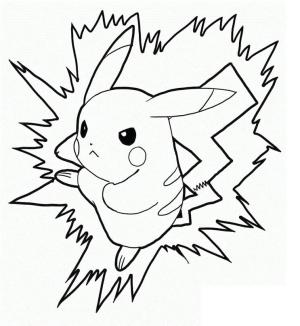 Pikachu boyama sayfası,  coloring page, Öfkeli Pikachu, 