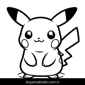 Pikachu boyama sayfası – kolay boyama, eğitici aktivite