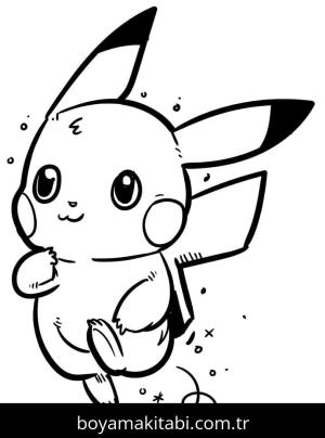 Pikachu boyama sayfası – kolay boyama, eğitici aktivite