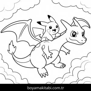Pikachu boyama sayfası – eğlenceli etkinlik, el becerilerini geliştirir
