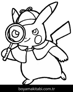 Pikachu boyama sayfası – çocuk aktivitesi, PDF indir