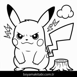 Pikachu boyama sayfası – boyama çalışması, yaratıcılığı geliştirir