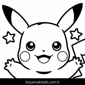 Pikachu boyama sayfası – eğlenceli etkinlik, el becerilerini geliştirir