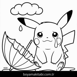 Pikachu boyama sayfası – boyama etkinliği, çocuk aktivitesi
