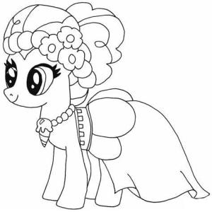 Pinkie Pie boyama sayfası,  coloring page, Yazdırılabilir Pinkie Pie Anahat, 