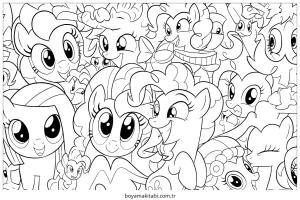 Pinkie Pie boyama sayfası – okul öncesi, evde etkinlik